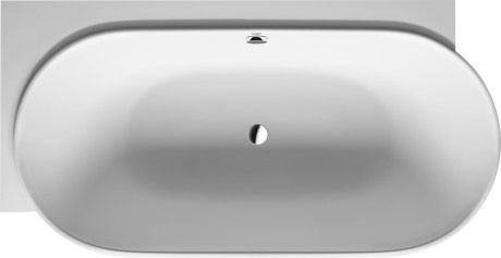 Cada baie asimetrica Duravit Luv 185x95cm  compozit  orientare stanga  cu panou integrat si picioare incluse