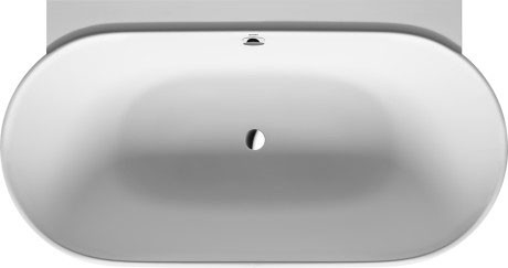 Cada baie ovala Duravit Luv 185x95cm  compozit  montaj la perete  cu panou integrat si picioare incluse