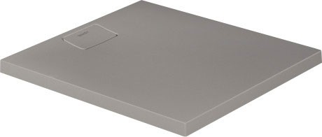 Cadita de dus dreptunghiulara Duravit Stonetto 80x90 cm  compozit gri concrete