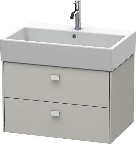 Dulap baza suspendat Duravit Brioso 684x442mm  cu doua sertare   gri ciment mat