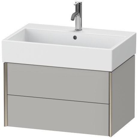 Dulap baza suspendat Duravit XViu 684x454mm  cu doua sertare  gri ciment mat