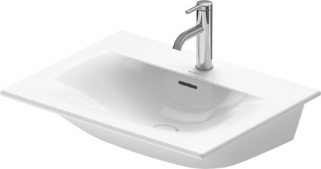 Lavoar Duravit Viu 63x49cm  cu capac ceramic si ventil push-open inclus  finisaj suplimentar