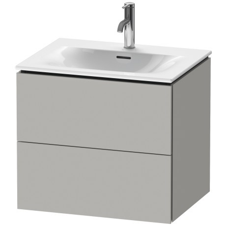 Dulap baza suspendat Duravit L-Cube 620x481mm  cu doua sertare  gri ciment mat