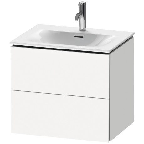 Dulap baza suspendat Duravit L-Cube 620x481mm  cu doua sertare  alb mat