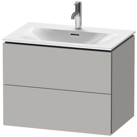 Dulap baza suspendat Duravit L-Cube 720x481mm  cu doua sertare  gri ciment mat