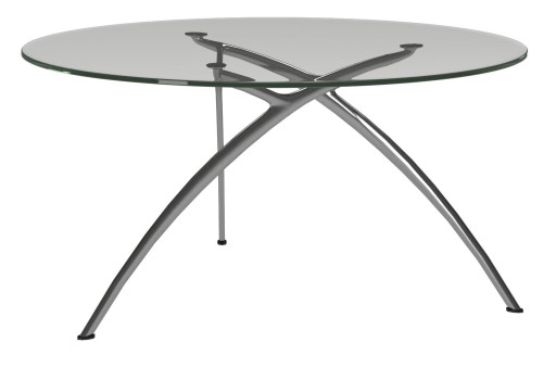 Masuta Stressless Enigma  d 90cm  h44cm  baza aluminiu  tip sticla transparenta