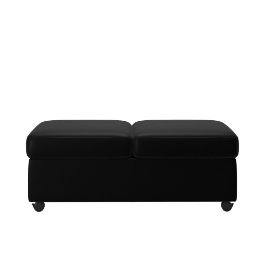 Ottoman dublu Stressless Doubleotto  tapiterie piele Batik Black