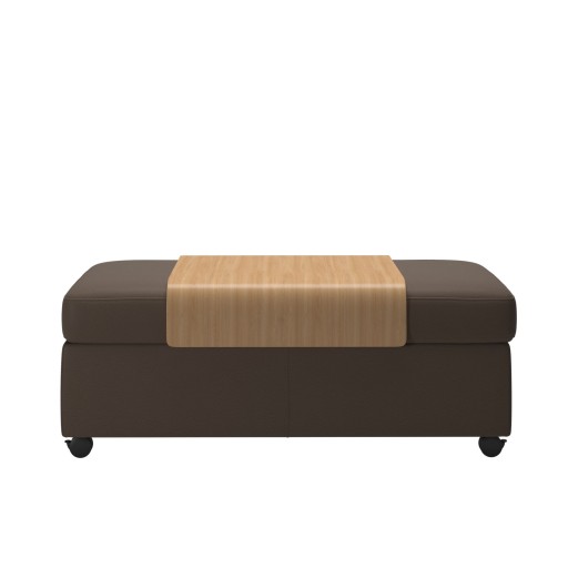Ottoman dublu Stressless Doubleotto cu masuta Oak  tapiterie piele Batik Mole