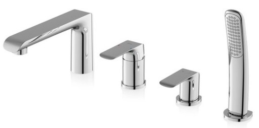 Baterie cu montaj pe cada Ravak Flat din  4 elemente