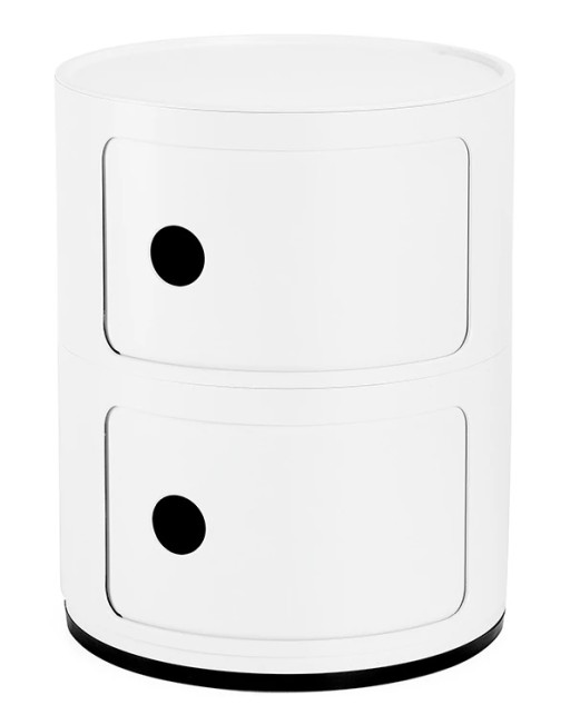 Comoda modulara Kartell Componibili 2 design Anna Castelli Ferrieri  alb mat