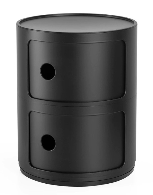 Comoda modulara Kartell Componibili 2 design Anna Castelli Ferrieri  negru mat