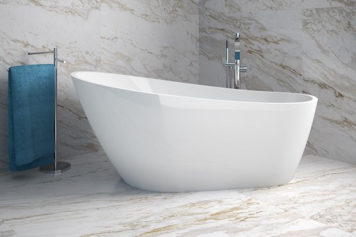 Cada freestanding Besco Melody 170x80cm alba
