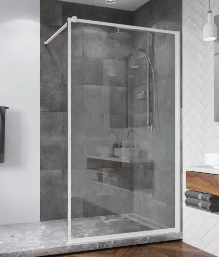 Cabina de dus Walk-in Sanswiss Easy Loft 79  White Line  120 cm  sticla 8 mm