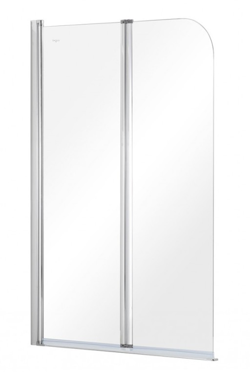 Paravan de cada Besco Prime 2  90x140cm  doua elemente mobile  profil crom lucios