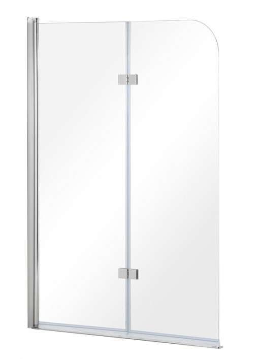 Paravan de cada Besco Avigo 2  100x145cm  doua elemente mobile  profil crom lucios