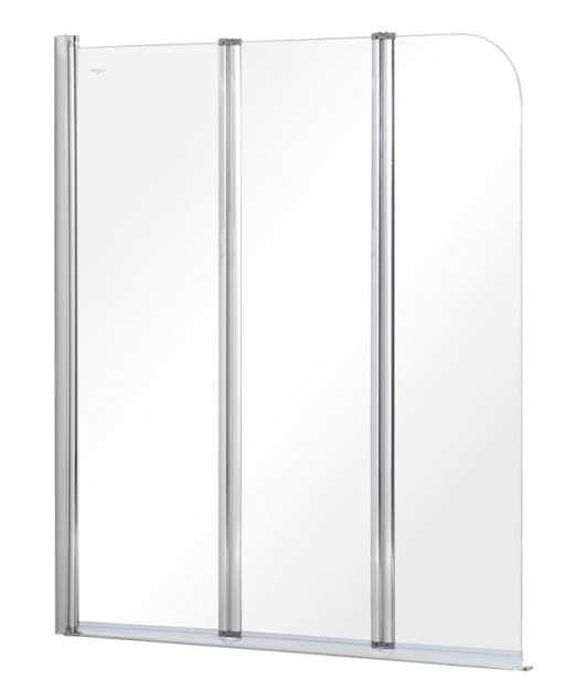 Paravan de cada Besco Prime 3  120x140cm  trei elemente mobile  profil crom lucios