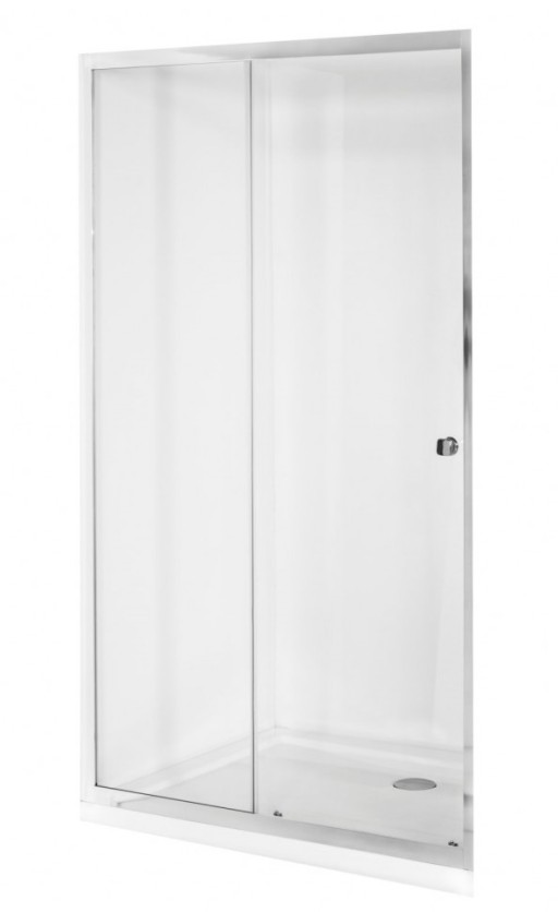 Usa de nisa culisanta Besco Duo Slide 120cm  sticla transparenta securizata 6 mm
