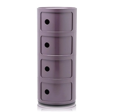 Comoda modulara Kartell Componibili 4 design Anna Castelli Ferrieri  violet