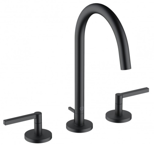 Baterie lavoar Kludi Nova Fonte Puristic din 3 elemente  ventil pop-up  negru mat