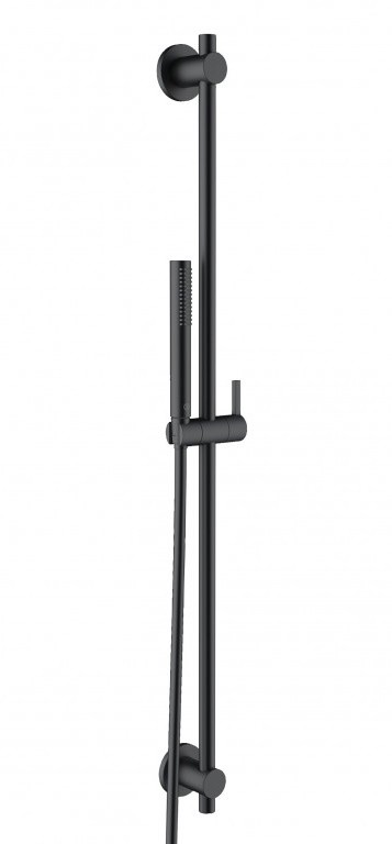 Set de dus Kludi Nova Fonte Puristic  para cu 1 jet  furtun de 1600mm si bara 900mm  negru mat