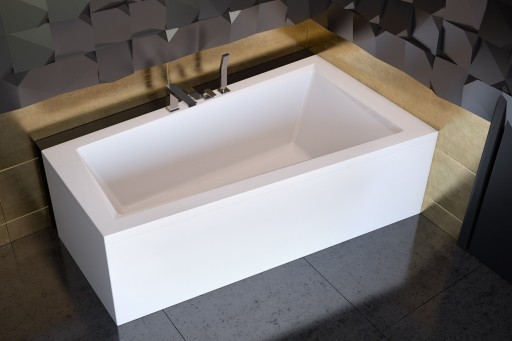 Cada baie asimetrica Besco Intima 160x90cm  acril  orientare dreapta