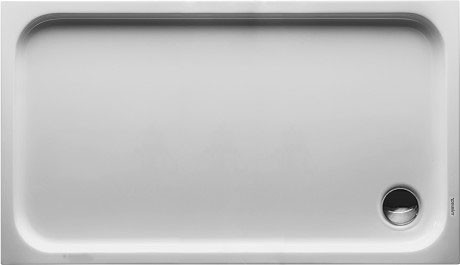 Cadita de dus dreptunghiulara Duravit D-Code 130x75cm  acril  alb