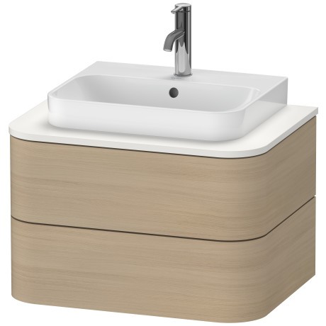 Dulap baza suspendat Duravit Happy D.2 Plus 65cm  cu 2 sertare  furnir lemn stejar mediteranean