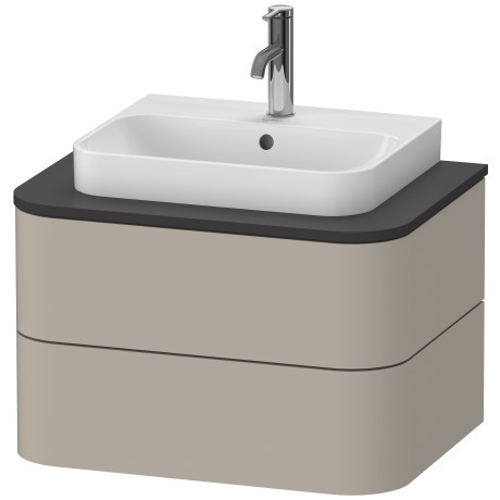Dulap baza suspendat Duravit Happy D.2 Plus 65cm  cu 2 sertare  taupe mat satinat