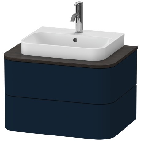 Dulap baza suspendat Duravit Happy D.2 Plus 65cm  cu 2 sertare  albastru inchis satinat mat
