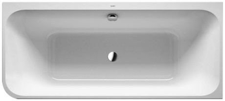 Cada de baie asimetrica Duravit Happy D.2 Plus  180x80 cm  acril  orientare dreapta  include panouri grafit super mat