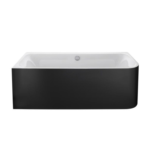 Cada de baie asimetrica Duravit Happy D.2 Plus  180x80 cm  acril  orientare stanga  include panouri grafit super mat