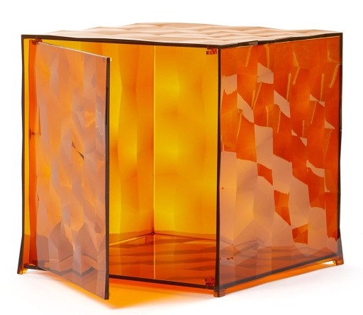 Etajera modulara cu usa Kartell Optic design Patrick Jouin  40x40x41cm  maro