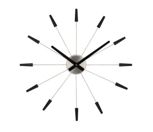 Ceas de perete NeXtime Plug Inn 58cm  negru