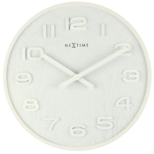 Ceas de perete NeXtime Wood Wood 35cm  alb
