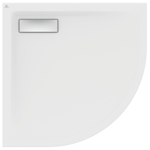 Cadita de dus joasa semirotunda Ideal Standard Ultra Flat New 80x80cm acril  alb mat