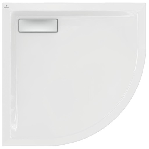 Cadita de dus joasa semirotunda Ideal Standard Ultra Flat New 80x80cm acril  alb