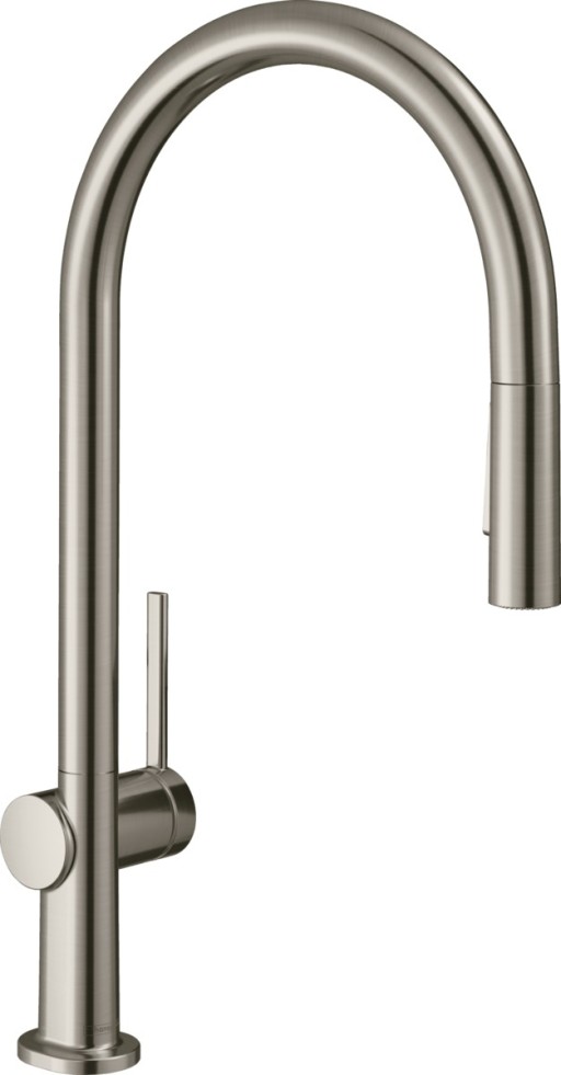 Baterie bucatarie Hansgrohe Talis M54 210  dus extractibil cu 2 tipuri de jet  finisaj inox optic