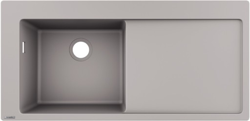 Chiuveta bucatarie Hansgrohe S514-F450 SilicaTec 450  51x105x19cm  picurator dreapta  concrete grey