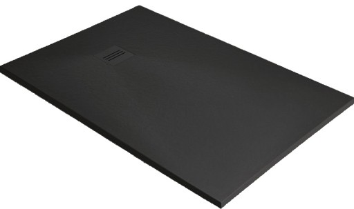 Cadita dus dreptunghiulara slim Radaway Kyntos F 100x70x3cm  marmura  negru