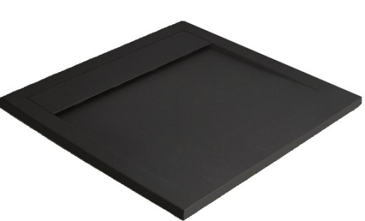 Cadita dus patrata slim Radaway Teos C 80x80x4cm  marmura  negru