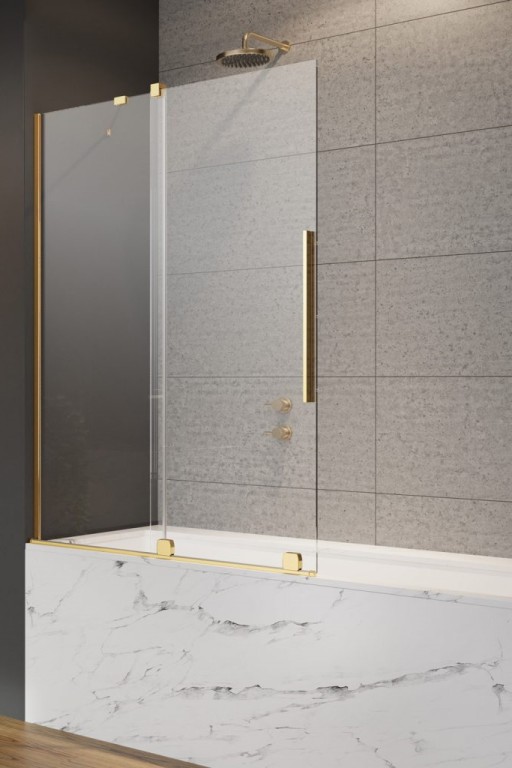 Paravan cada cu element culisant Radaway Furo Gold PND II 110cm  orientare stanga