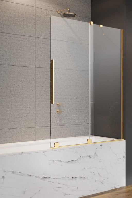 Paravan cada cu element culisant Radaway Furo Gold PND II 120cm  orientare dreapta