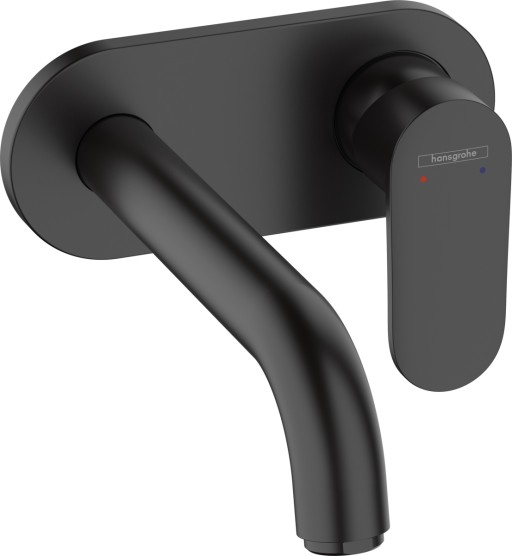 Baterie lavoar Hansgrohe Vernis Blend cu pipa 205mm  montaj incastrat  necesita corp ingropat  negru mat