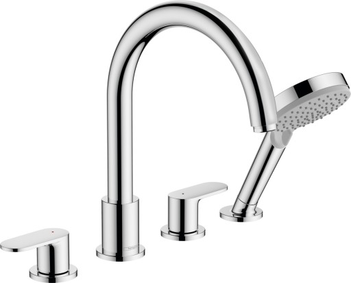 Baterie cu montaj pe cada Hansgrohe Vernis Blend cu 4 elemente  crom
