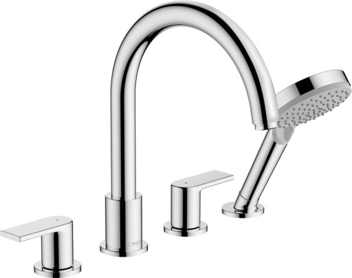 Baterie cu montaj pe cada Hansgrohe Vernis Shape cu 4 elemente  crom