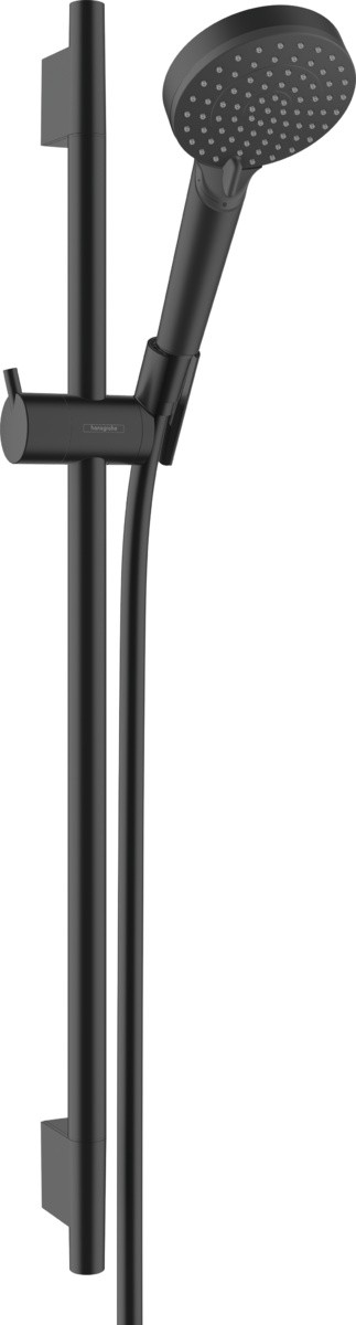 Set de dus Hansgrohe Vernis Blend Vario 100  cu 2 tipuri de jet si bara de 0.65 m  negru mat