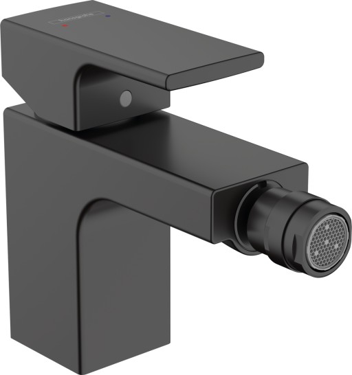 Baterie bideu Hansgrohe Vernis Shape cu ventil pop-up  negru mat