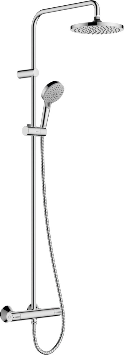 Coloana de dus Hansgrohe Vernis Blend 200  1 jet cu baterie termostatata  crom