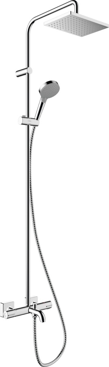 Coloana de dus Hansgrohe Vernis Shape 230  1 jet cu baterie de cada termostatata  crom