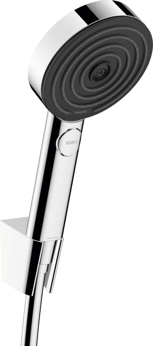 Set de dus Hansgrohe Pulsify Select 105 Relaxation  cu 3 tipuri de jet  agatatoare si furtun 1 25m  crom